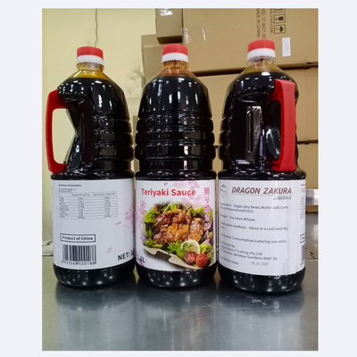첨가물 없는 테리아키 소스 1.8L 중국 갈색 BBQ 및 수시 향신료 향신료