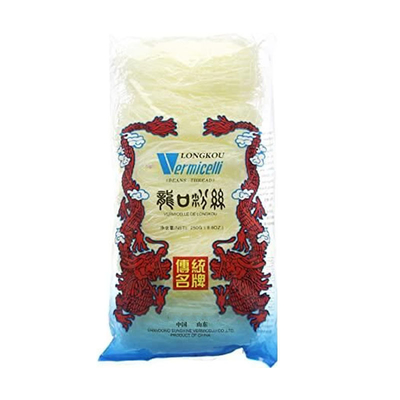 유기농 거친 곡물 제품 밝은 밝은 크리스탈 롱코우 쌀 버미첼리 250g
