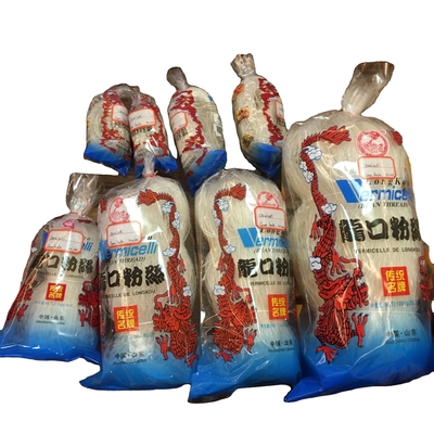 베르미첼리 거친 곡물 종류 콩 실 쌀 달콤한 동양 스타일 저지방 누들 녹색 가방 포장 SHANDONG Mung Bean