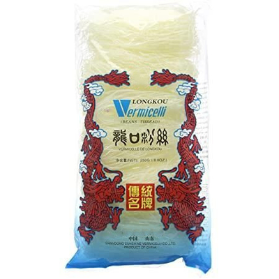 베르미첼리 거친 곡물 종류 콩 실 쌀 달콤한 동양 스타일 저지방 누들 녹색 가방 포장 SHANDONG Mung Bean